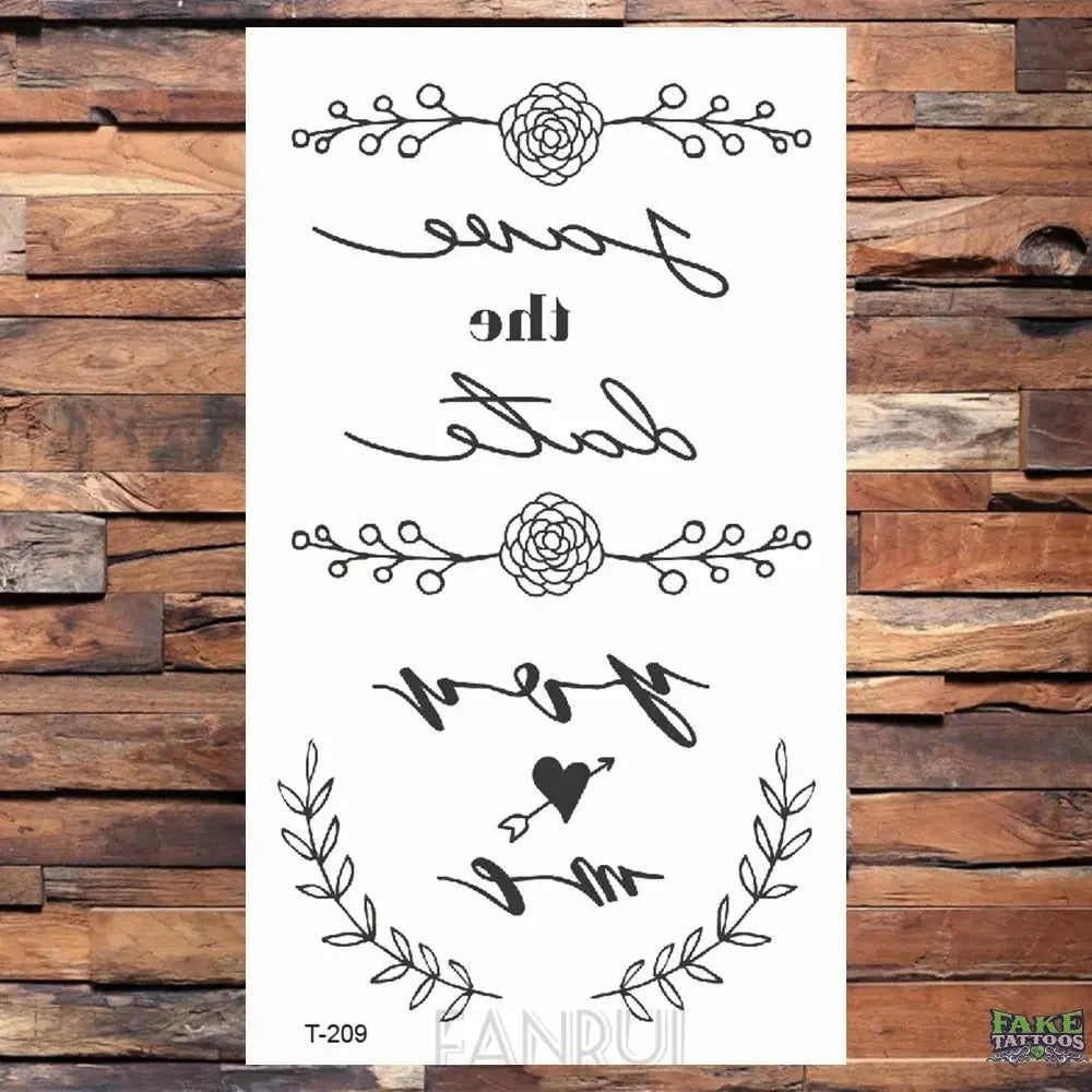 25 Desgin Cool Infinity Letter Endless Watertransfer Tattoo Women Party Tatoo Body Arm Hand Temporary Key Tattoo Sticker Men - Image 12