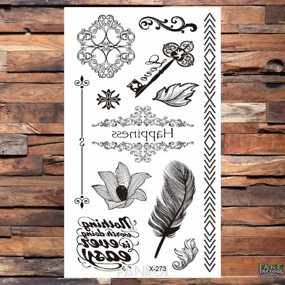 25 Desgin Cool Infinity Letter Endless Watertransfer Tattoo Women Party Tatoo Body Arm Hand Temporary Key Tattoo Sticker Men - Image 16