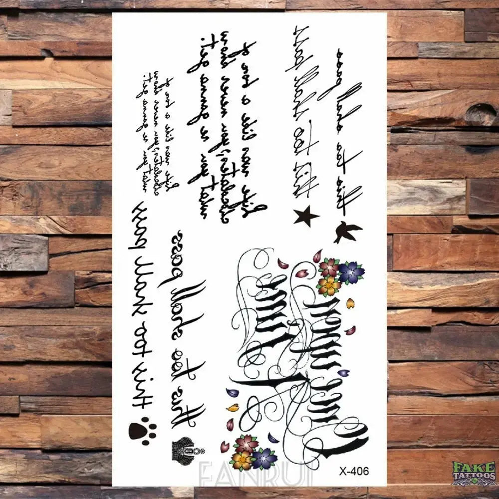 25 Desgin Cool Infinity Letter Endless Watertransfer Tattoo Women Party Tatoo Body Arm Hand Temporary Key Tattoo Sticker Men - Image 21