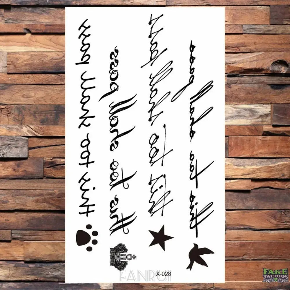 25 Desgin Cool Infinity Letter Endless Watertransfer Tattoo Women Party Tatoo Body Arm Hand Temporary Key Tattoo Sticker Men - Image 31