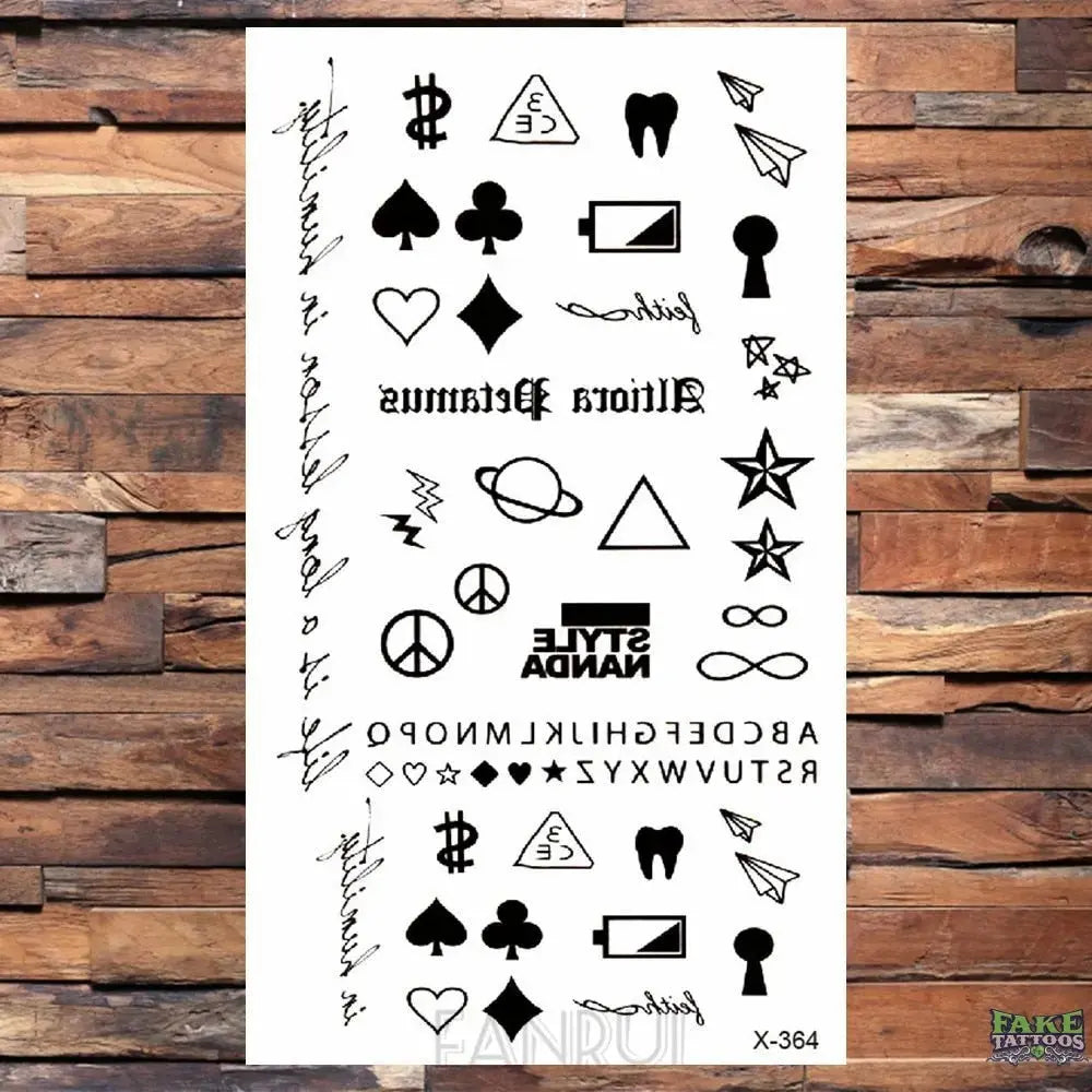 25 Desgin Cool Infinity Letter Endless Watertransfer Tattoo Women Party Tatoo Body Arm Hand Temporary Key Tattoo Sticker Men - Image 46