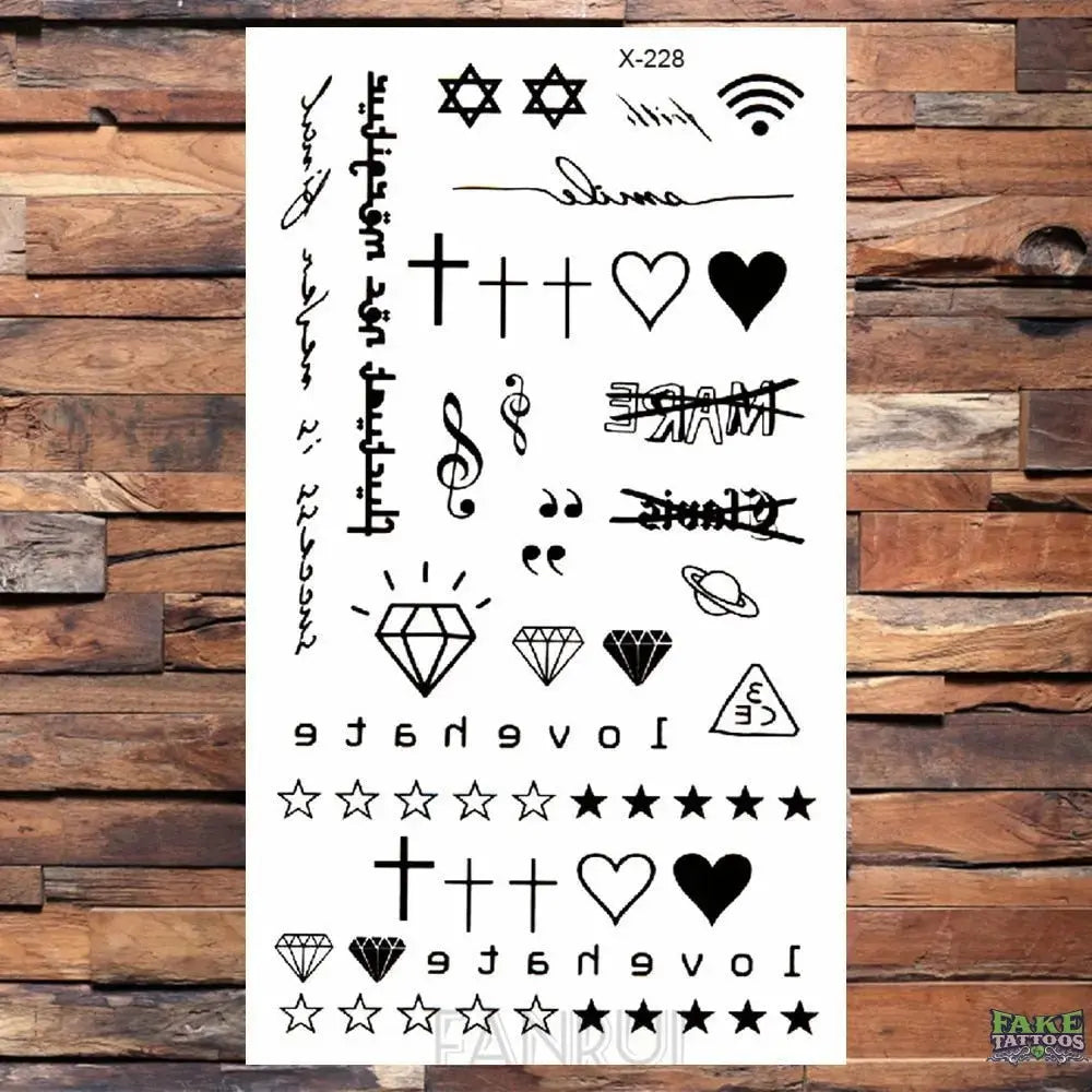 25 Desgin Cool Infinity Letter Endless Watertransfer Tattoo Women Party Tatoo Body Arm Hand Temporary Key Tattoo Sticker Men - Image 45