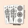 Mandala & Lotus Flower Temporary Tattoos - 2 Sheets