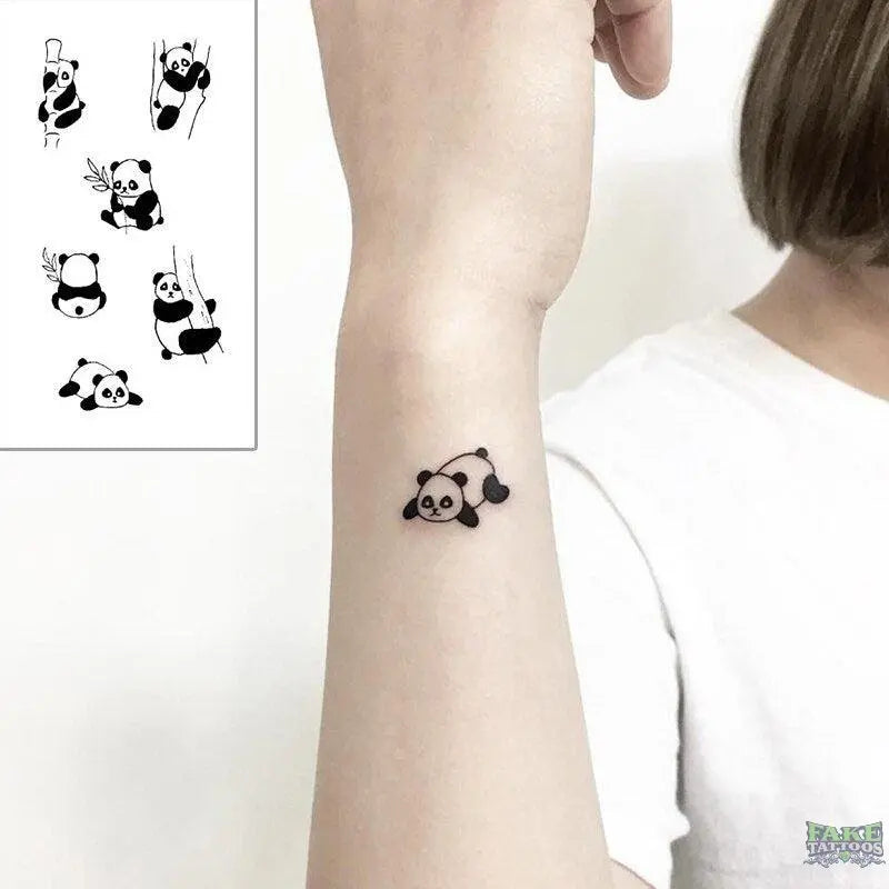 Cartoon Cute Emotion Chinese Panda Temporary Tattoo Sticker Body Art Water Transfer Fake Tattoos - Image 20