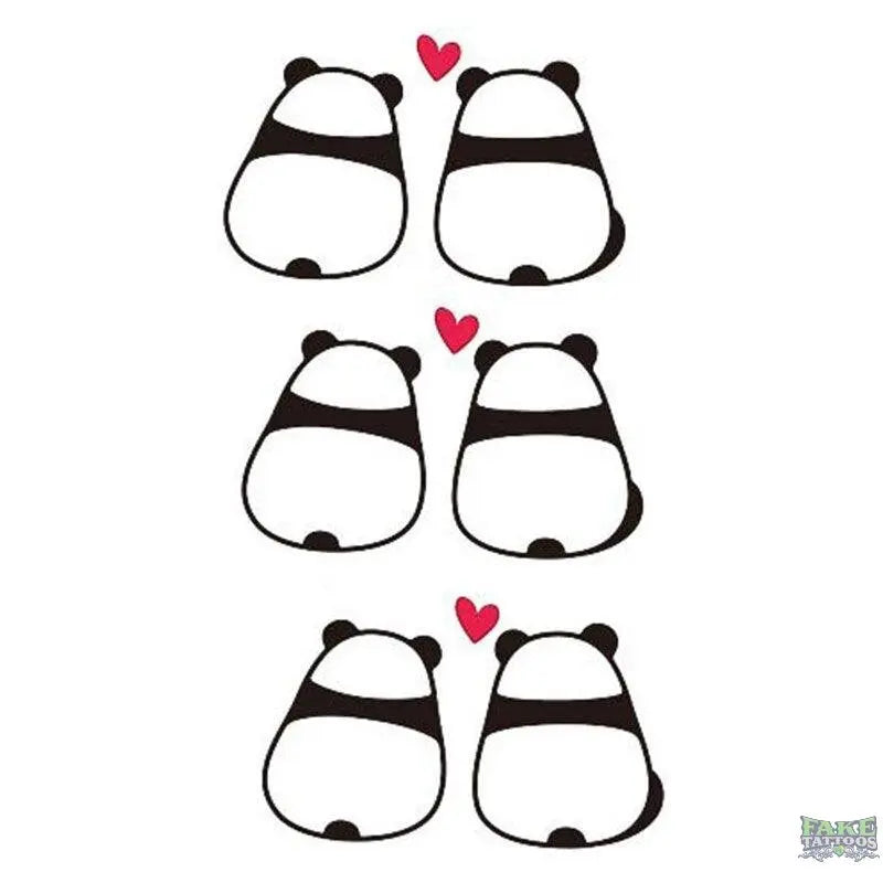 Cartoon Cute Emotion Chinese Panda Temporary Tattoo Sticker Body Art Water Transfer Fake Tattoos - Image 24