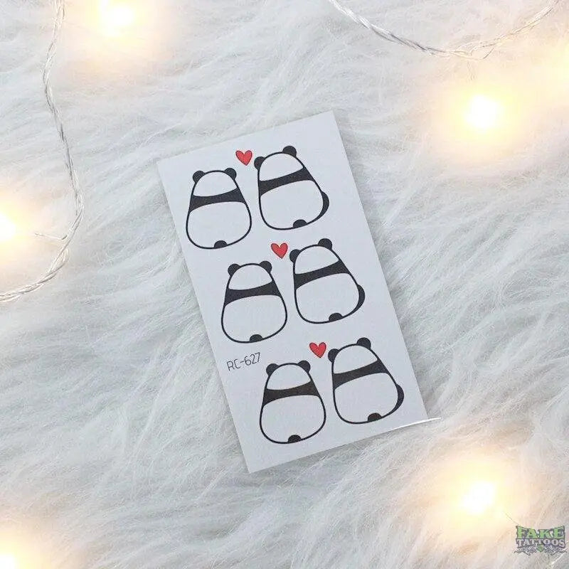 Cartoon Cute Emotion Chinese Panda Temporary Tattoo Sticker Body Art Water Transfer Fake Tattoos - Image 51