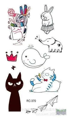 Cartoon Cute Emotion Chinese Panda Temporary Tattoo Sticker Body Art Water Transfer Fake Tattoos - Image 58