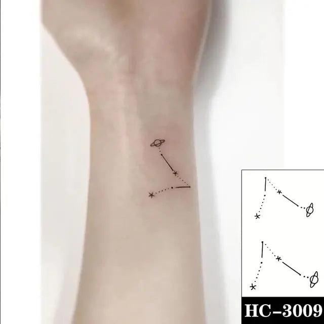 Everjoy Red Black Love Hearts Temporary Tattoos Patterns, Waterproof Valentines Decal Tattoo Stickers for Women - Image 2