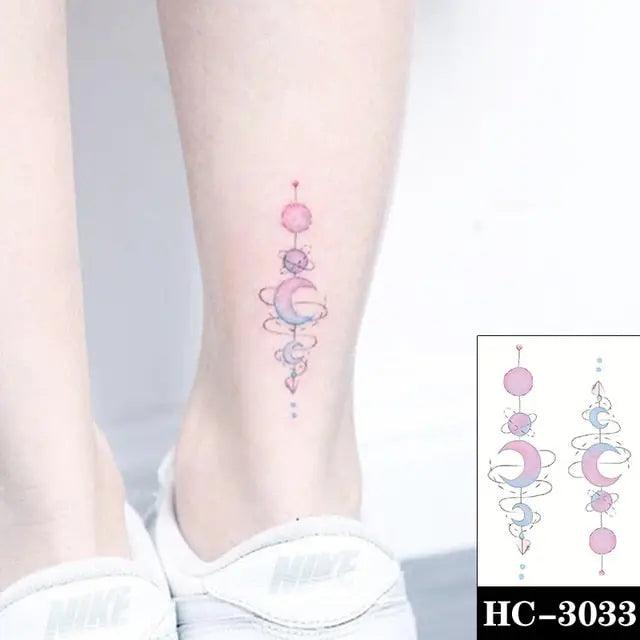 Everjoy Red Black Love Hearts Temporary Tattoos Patterns, Waterproof Valentines Decal Tattoo Stickers for Women - Image 10