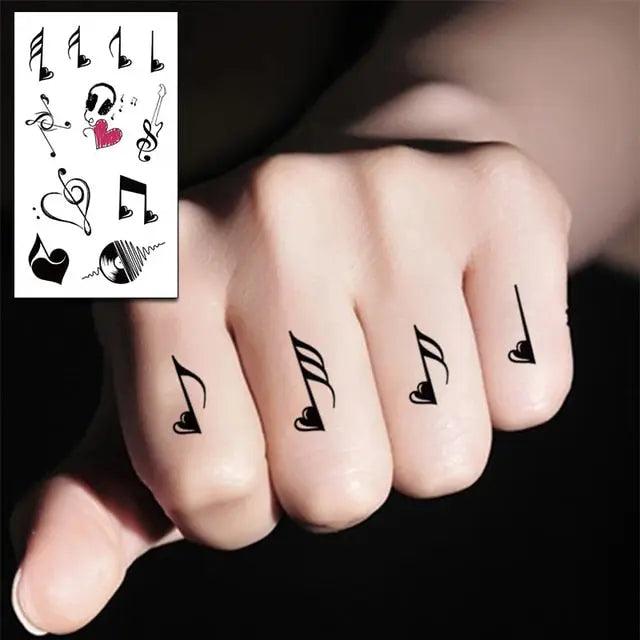 Everjoy Red Black Love Hearts Temporary Tattoos Patterns, Waterproof Valentines Decal Tattoo Stickers for Women - Image 29