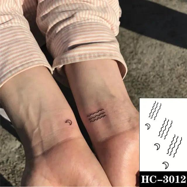 Everjoy Red Black Love Hearts Temporary Tattoos Patterns, Waterproof Valentines Decal Tattoo Stickers for Women - Image 31