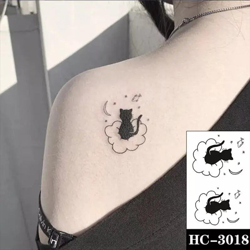 Everjoy Red Black Love Hearts Temporary Tattoos Patterns, Waterproof Valentines Decal Tattoo Stickers for Women - Image 32