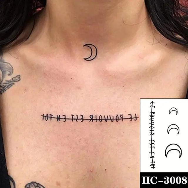 Everjoy Red Black Love Hearts Temporary Tattoos Patterns, Waterproof Valentines Decal Tattoo Stickers for Women - Image 38