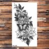 Butterfly Flowers Temporary Tattoo