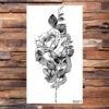 Flower Snake Temporary Tattoo