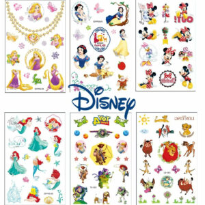 4Pcs/set Tattoo stickers Disney Stitch Princess Sofia Unicorn Frozen Action Figure Cars Cartoon Sticker Kids Girls Birthday Gift