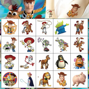 20Pcs/set Disney Toy Story Temporary Tattoo Stickers Cute Cartoon Children Waterproof Tattoo For Kids Funny Birthday Gift