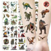 6pcs/set Dinosaur Temporary Tattoo Stickers For Kids Waterproof Animal Cartoon Fake Tattoo for Children Women Men Body Decor