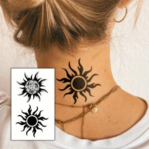 1/3PCS Waterproof Temporary Tattoo Sticker Sun totem fake tatto flash tatoo tatouage temporaire for women men girl
