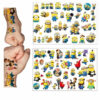 1Pcs Cartoon Anime Minions Temporary Tattoo Sticker Body Art Tattoo Stickers Cosplay Party Toys For Kids Birthday Gifts