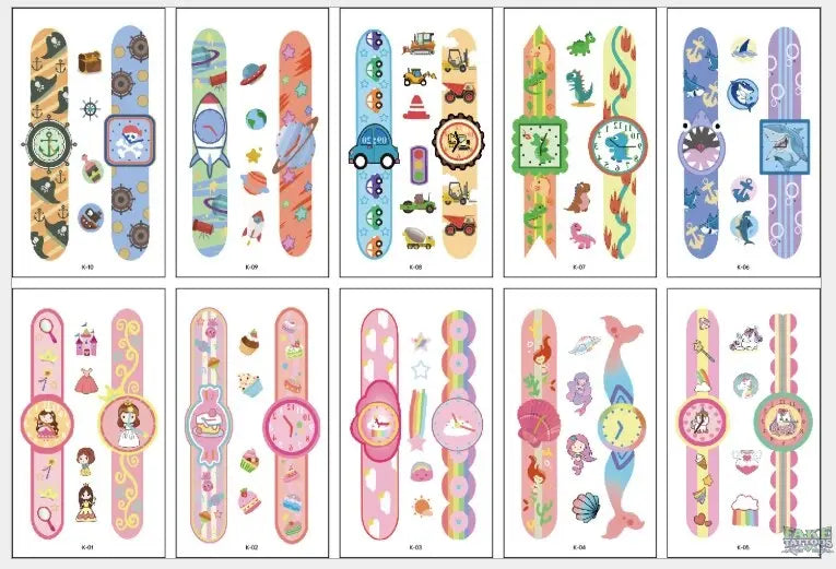 10pcs/lot New Halloween tattoo set face temporary tattoo sticker body tatoo for kids Cartoon Christmas tattoo children tattoos - Image 13