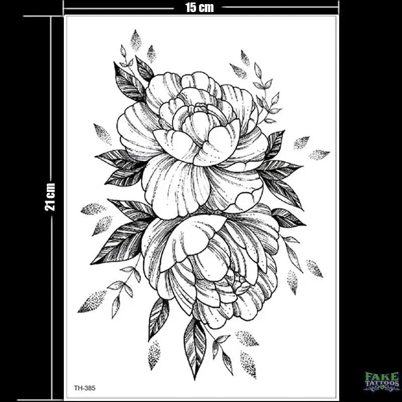 3pcs/lot fake tattoos stickers flowers temporary tattoos - Image 11