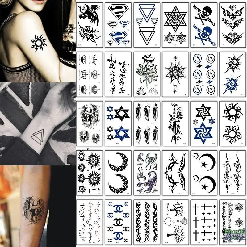 30Pcs/set Waterproof Temporary Tattoos Small Size Hand Arm Body Art Cartoon Children Fake Tattoo Stickers Kids Cute Decal Child - Image 10