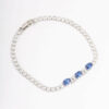 Rhodium Oval  Tennis Bracelet