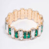 & Green Rectangle Stretch Bracelet