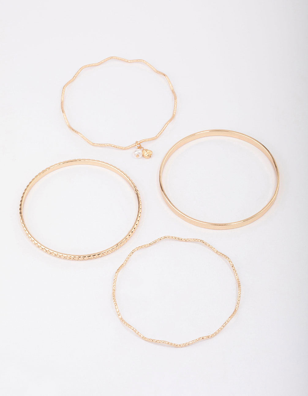 Wavy Bangle 4-Pack