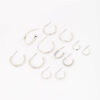 Rhodium Hoop Earring 6-Pack