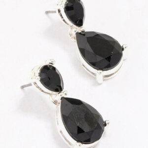 Black Stone TearEarrings
