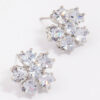 Rhodium  Small Flower Stud Earrings