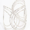 Rhodium Oval Loop Wrist Cuff